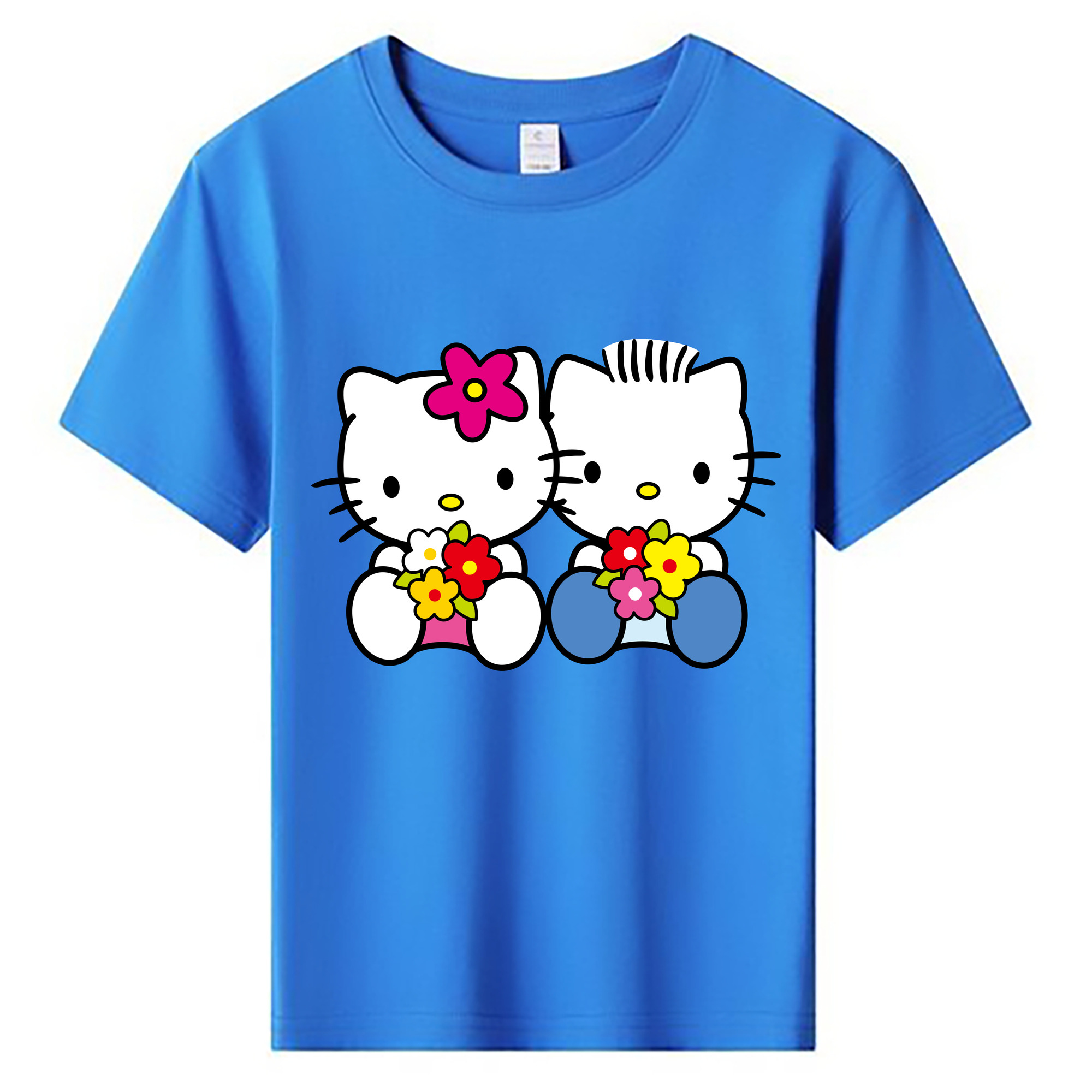 （画像用） Hello Kitty ハローキティ 綿100％キッズTシャツ（フロントプリント）
